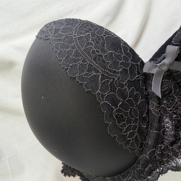 Victoria's Secret Dream Angel Bra Size 32DDD Strapless STRAP MISSING Black Under - Picture 2 of 7